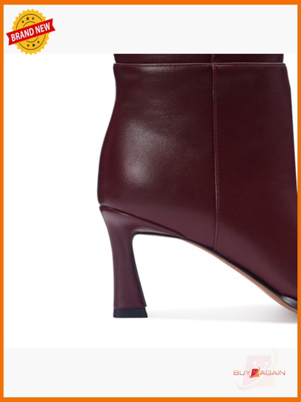 Knee High Stiletto Heel Boots Pointed Toe Side Zipper Faux Leather - Picture 7 of 7